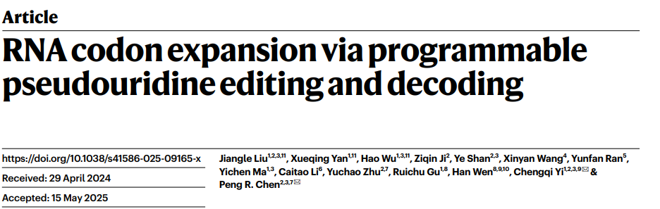 RNA codon expansion via programmable pseudouridine editing and decoding RNA codon expansion via programmable pseudouridine editing and decoding